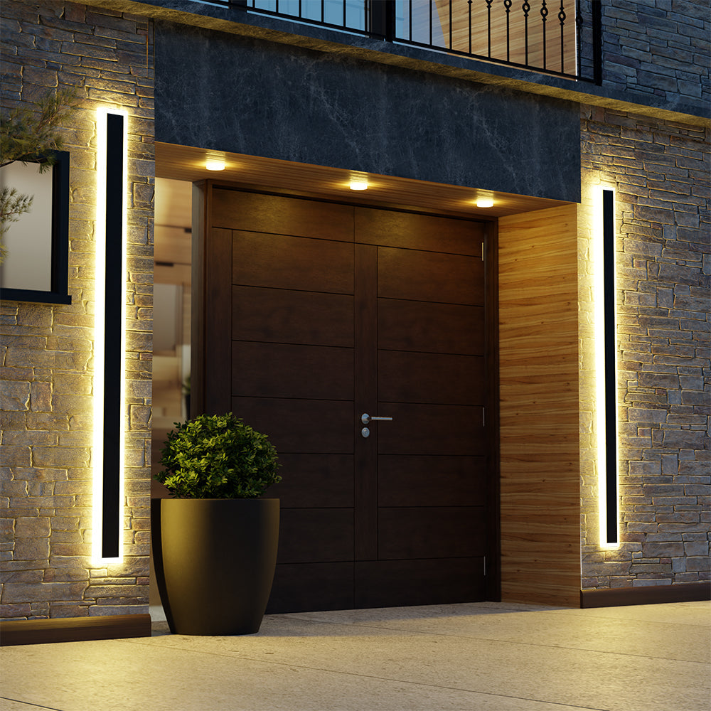 Moderne Rechthoekige LED Buitenlamp Met Bewegingssensor