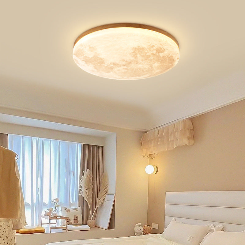 Ronde LED plafondlamp met maanmotief