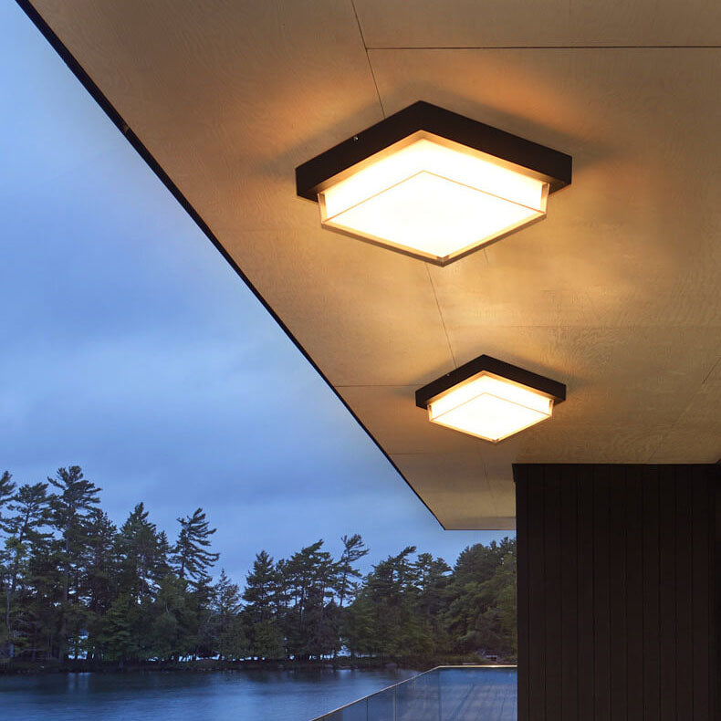 Moderne Vierkante Buitenlamp Van Aluminium Met LED Sensor