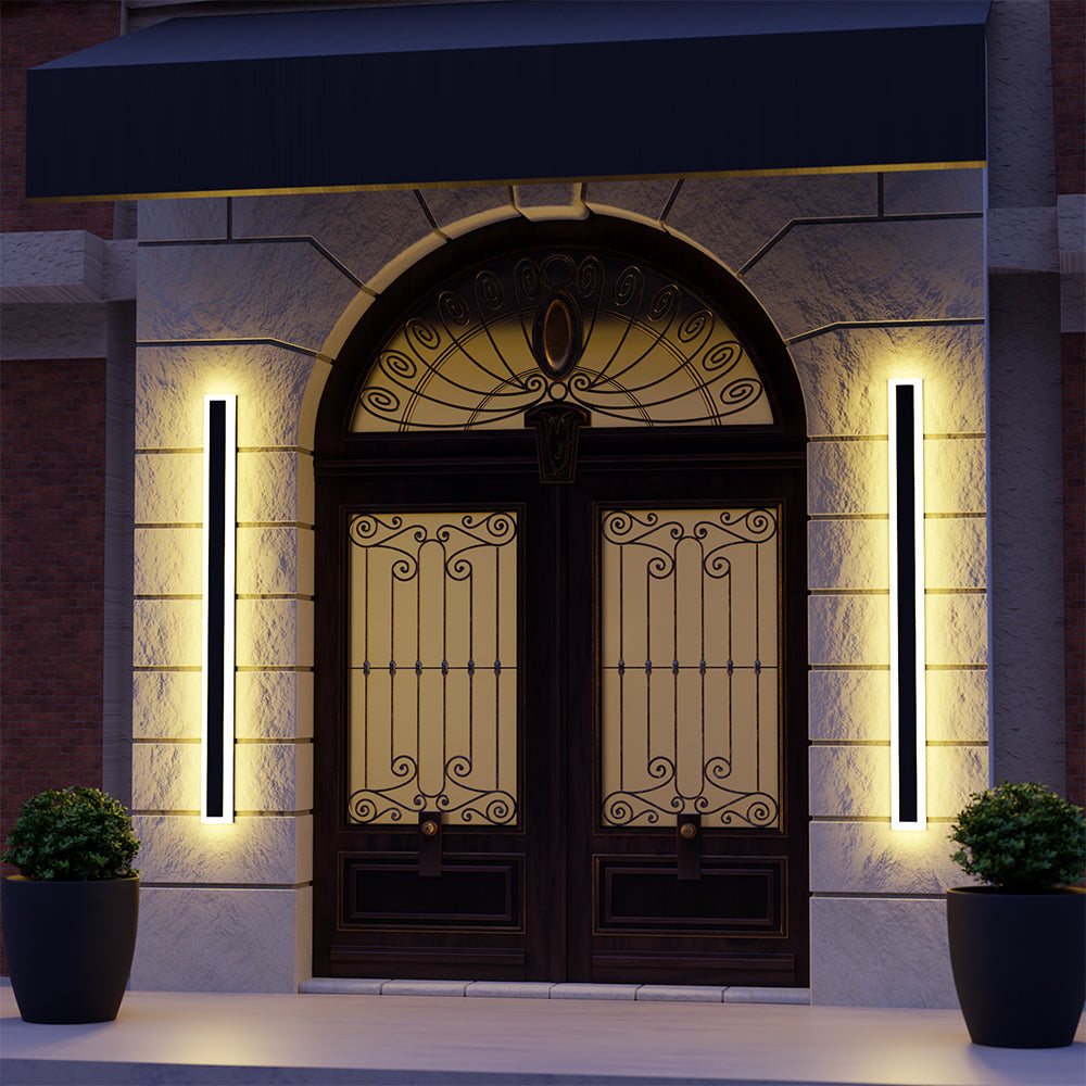 Moderne Rechthoekige LED Buitenlamp Met Bewegingssensor