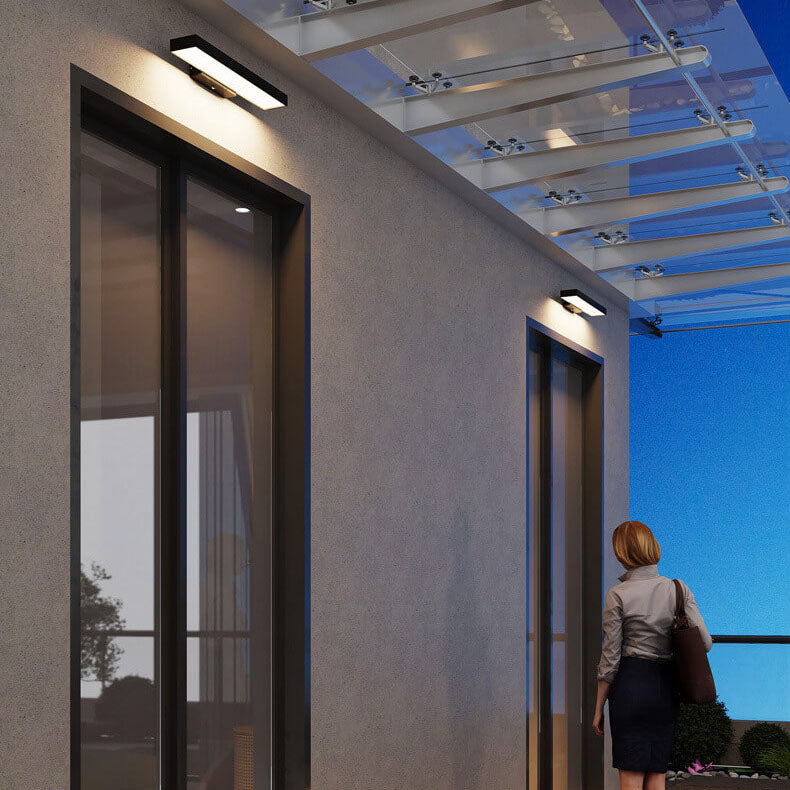 Moderne Buiten Wandlamp In Rechthoekig Design