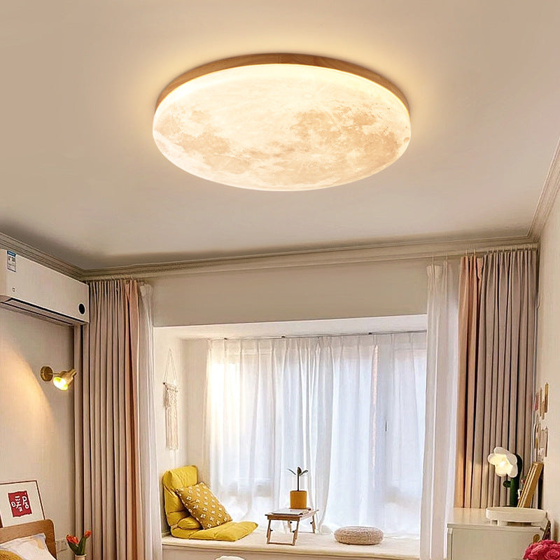 Ronde LED plafondlamp met maanmotief