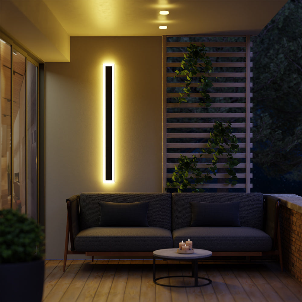 Moderne Rechthoekige LED Buitenlamp Met Bewegingssensor
