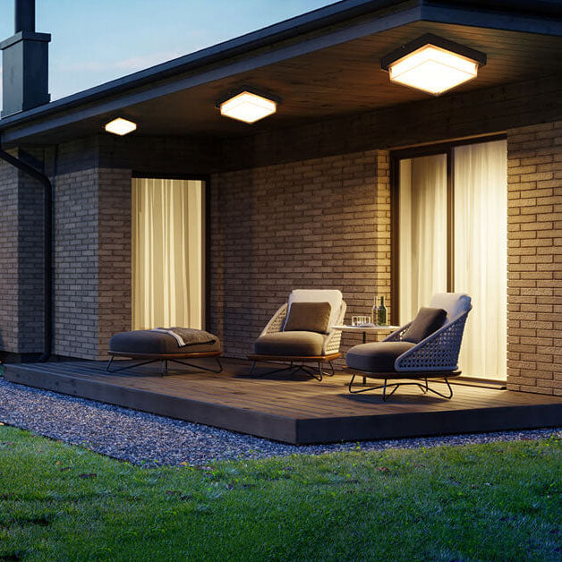 Moderne Vierkante Buitenlamp Van Aluminium Met LED Sensor
