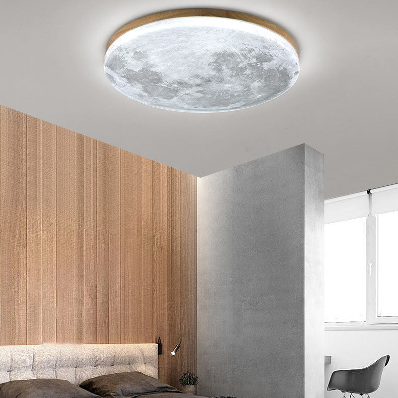 Ronde LED plafondlamp met maanmotief