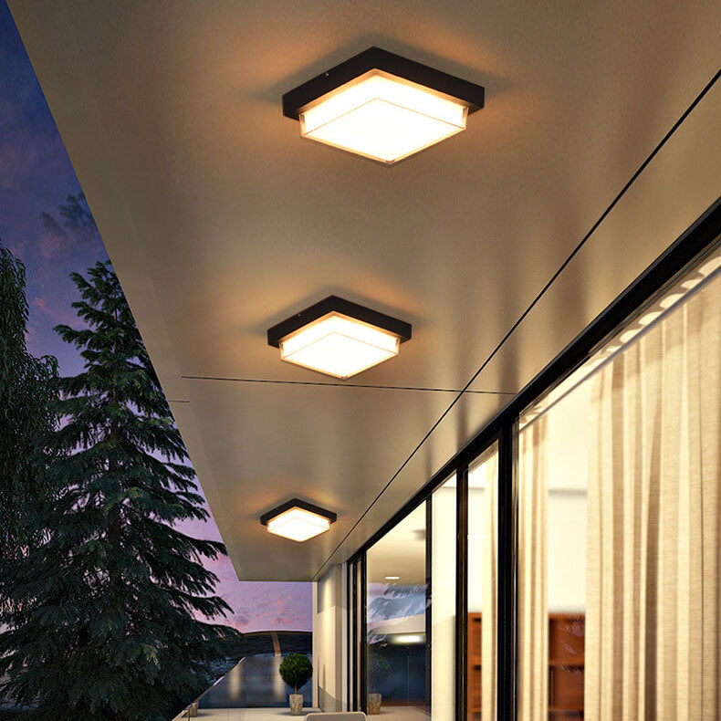 Moderne Vierkante Buitenlamp Van Aluminium Met LED Sensor