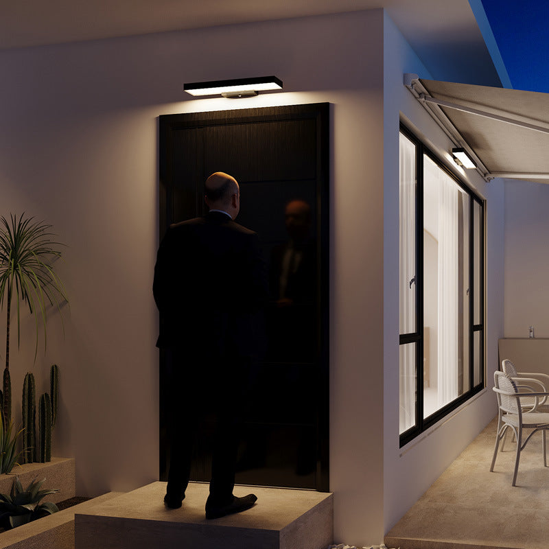 Moderne Buiten Wandlamp In Rechthoekig Design