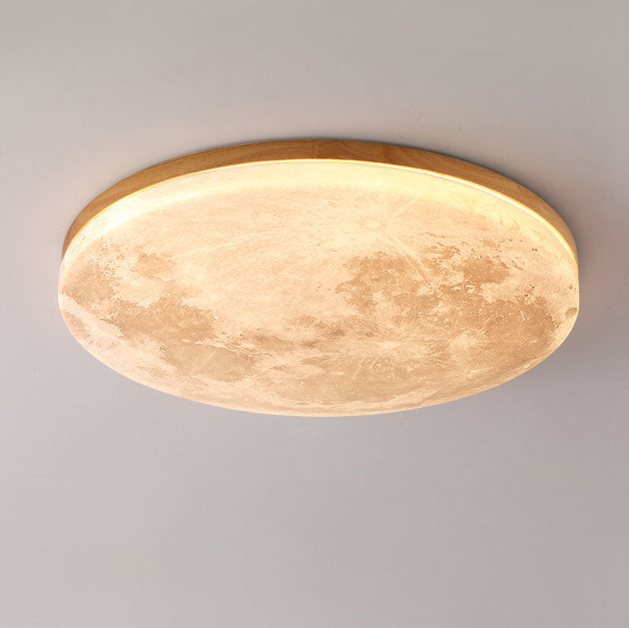Ronde LED plafondlamp met maanmotief