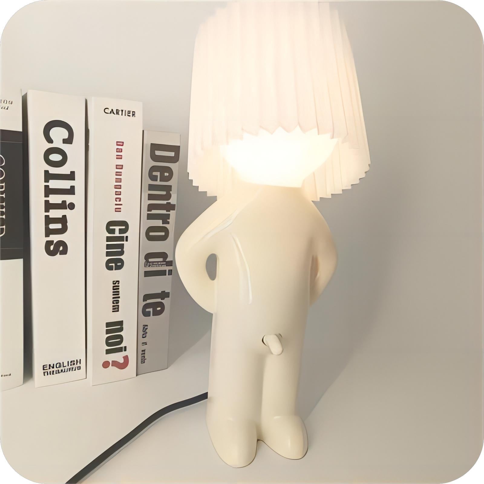 Speelse Tafellamp In Modern Design Met Geplooide Kap