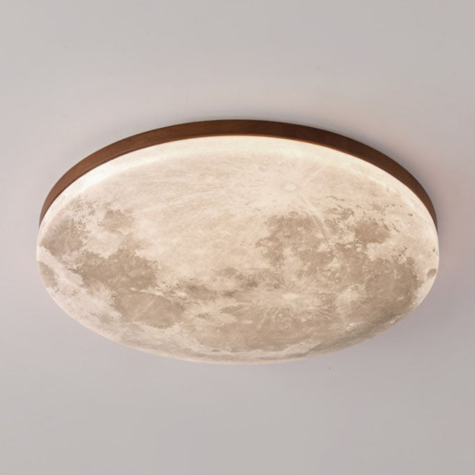 Ronde LED plafondlamp met maanmotief