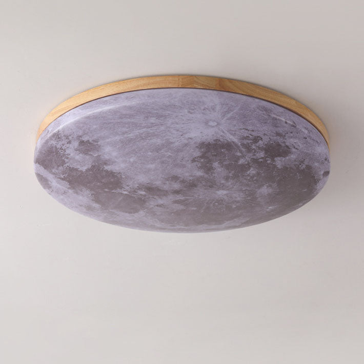 Ronde LED plafondlamp met maanmotief