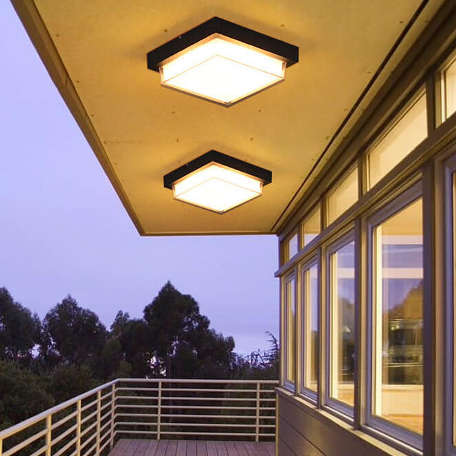 Moderne Vierkante Buitenlamp Van Aluminium Met LED Sensor