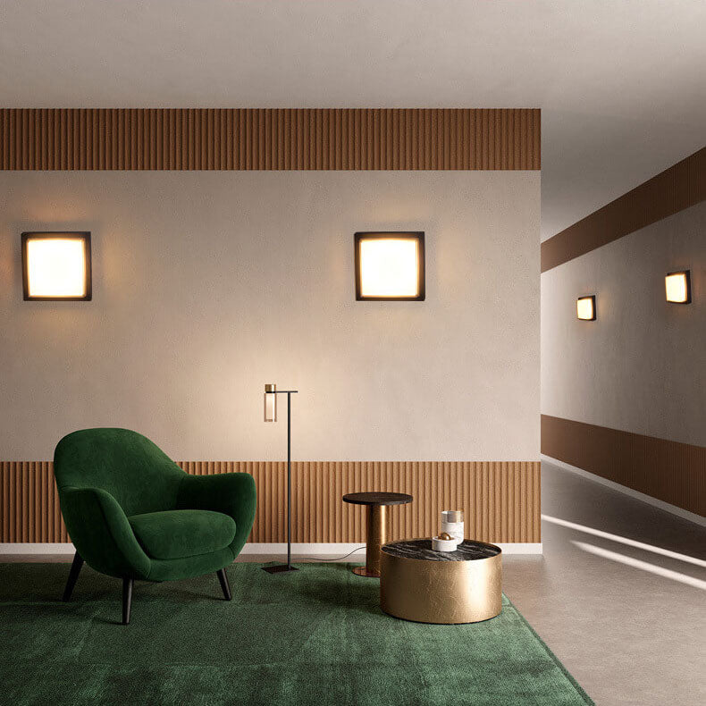 Moderne Vierkante Buitenlamp Van Aluminium Met LED Sensor