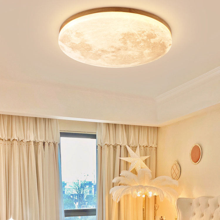 Ronde LED plafondlamp met maanmotief