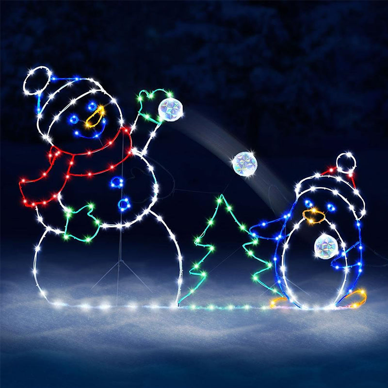 Speels Kerst Sneeuwbal LED Licht Voor Buiten Decoratie