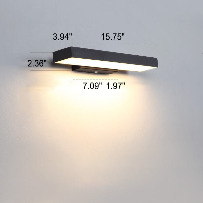 Moderne Buiten Wandlamp In Rechthoekig Design