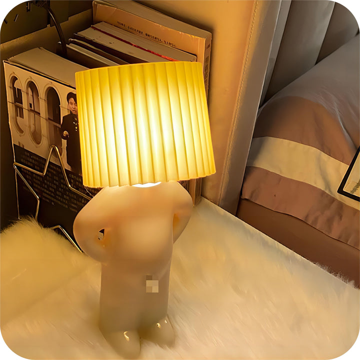 Speelse Tafellamp In Modern Design Met Geplooide Kap