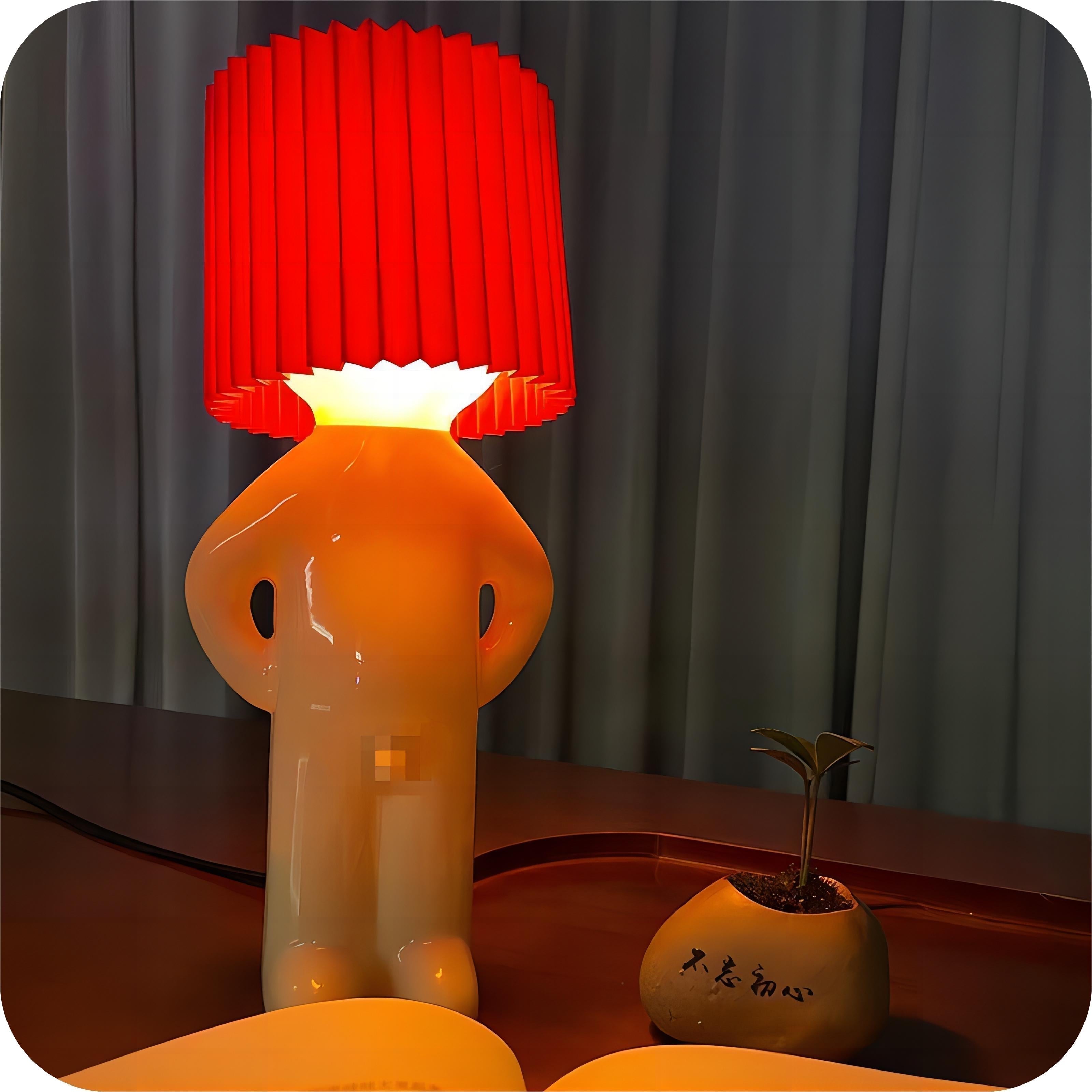Speelse Tafellamp In Modern Design Met Geplooide Kap