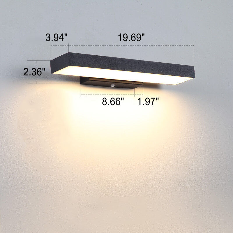 Moderne Buiten Wandlamp In Rechthoekig Design