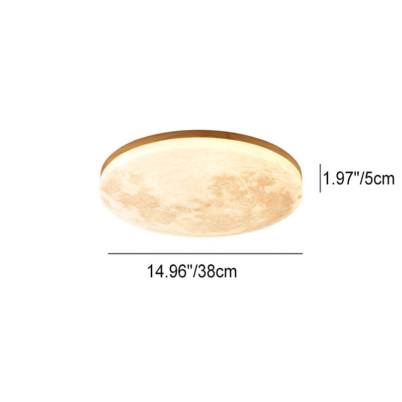 Ronde LED plafondlamp met maanmotief