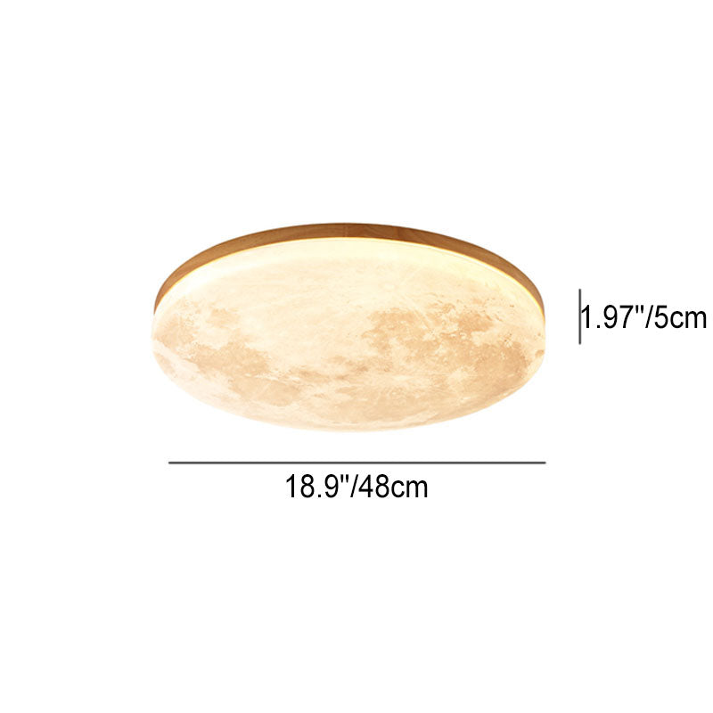 Ronde LED plafondlamp met maanmotief