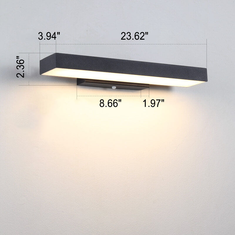 Moderne Buiten Wandlamp In Rechthoekig Design