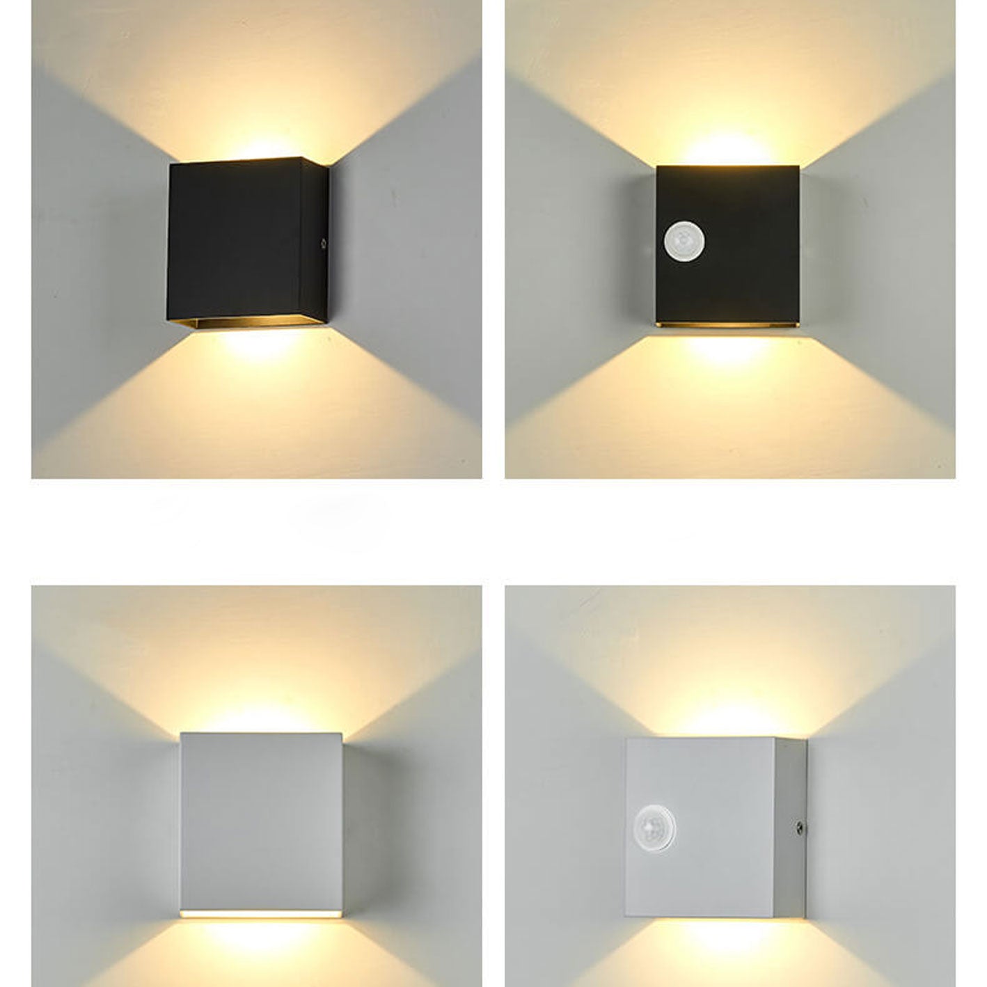 Strakke Vierkante LED Wandlamp Met Bewegingssensor
