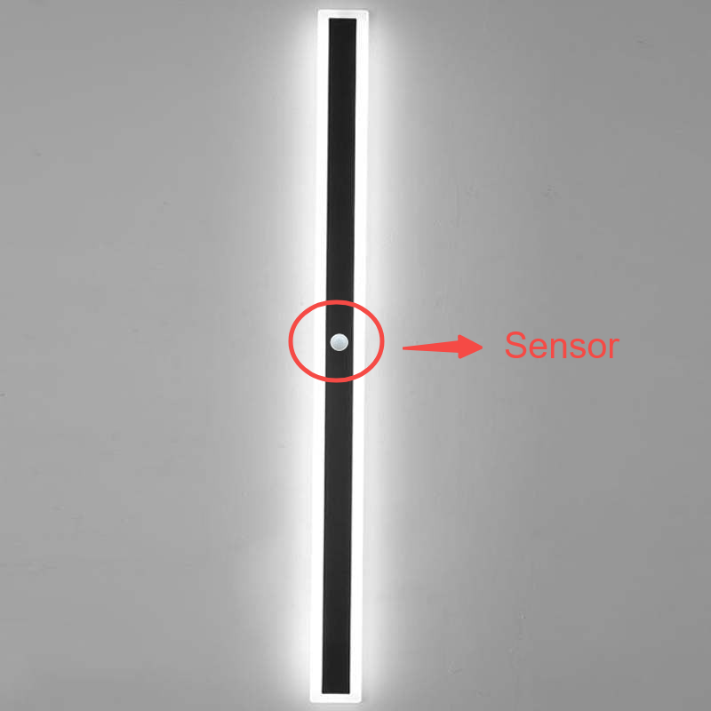 Moderne Rechthoekige LED Buitenlamp Met Bewegingssensor