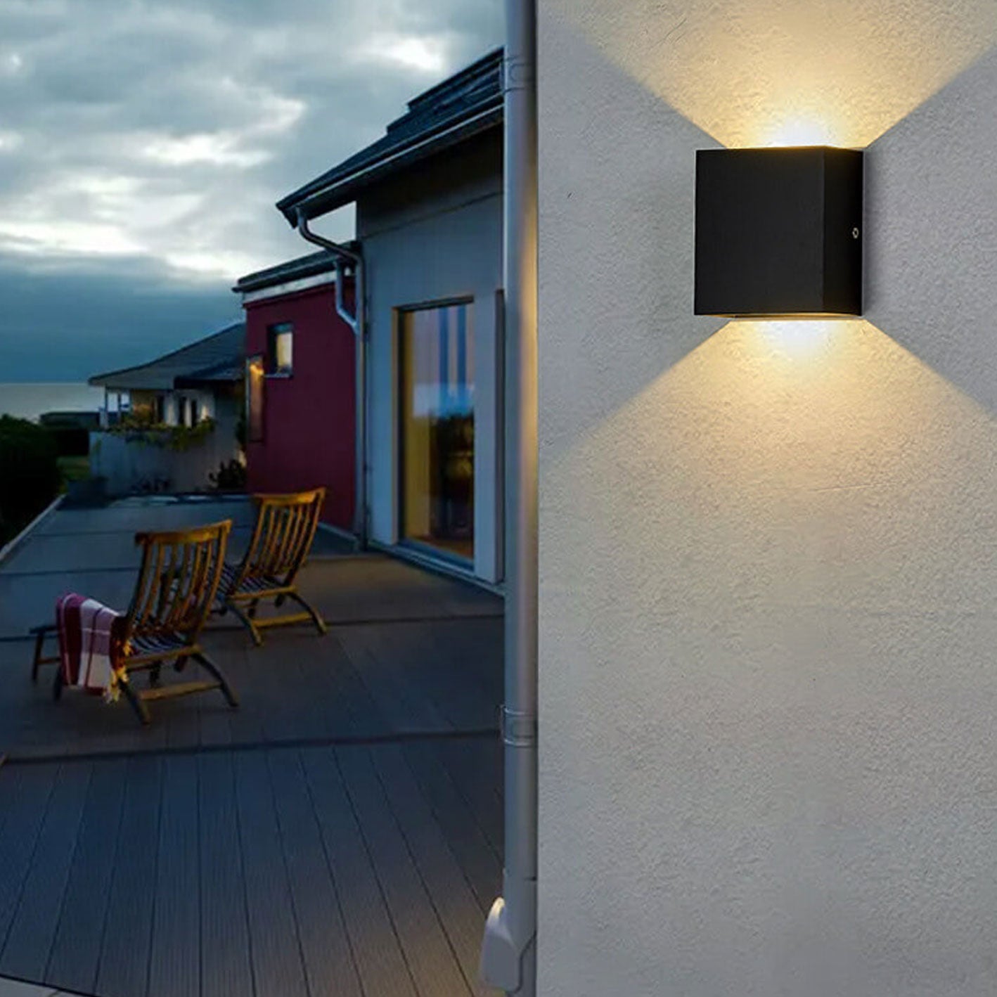 Strakke Vierkante LED Wandlamp Met Bewegingssensor