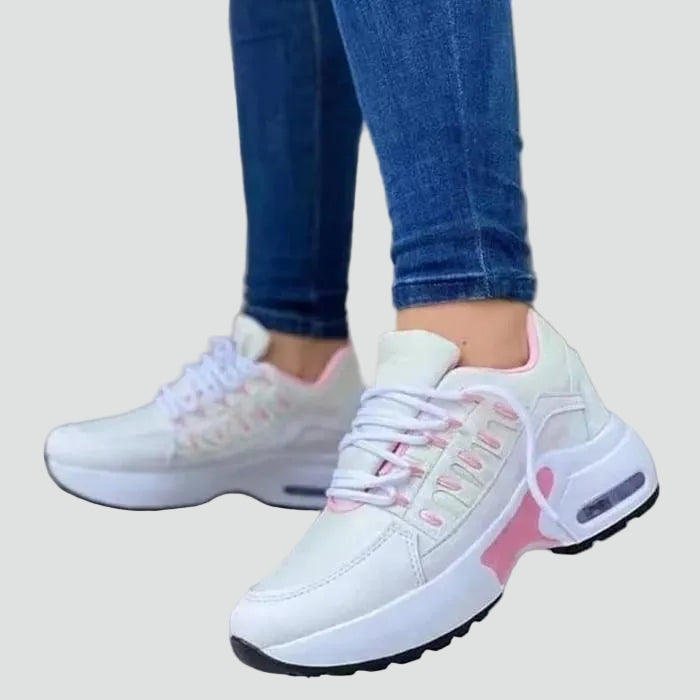 Sportieve Dames Sneakers Met Dempende Zool En Vetersluiting