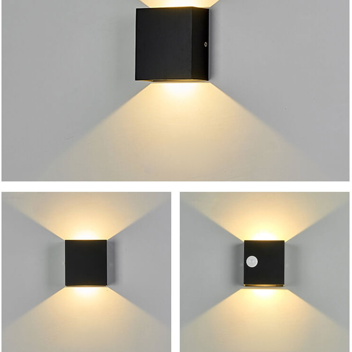 Strakke Vierkante LED Wandlamp Met Bewegingssensor
