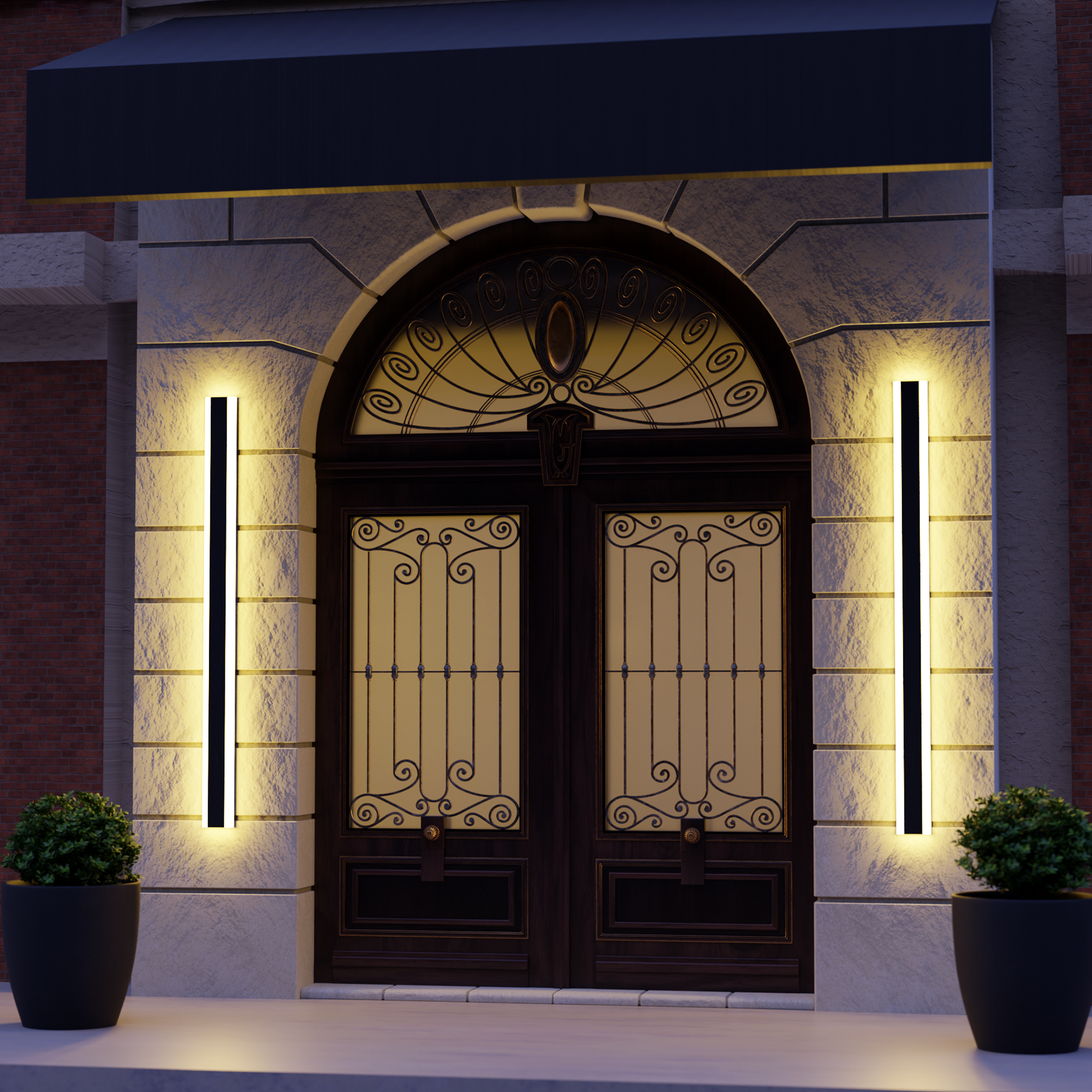 Moderne Lineaire Buitenlamp Met LED Verlichting