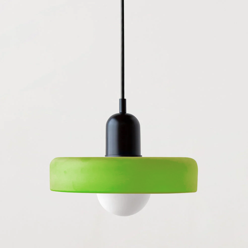 Hanglamp Van Gekleurd Glas In Retro Stijl