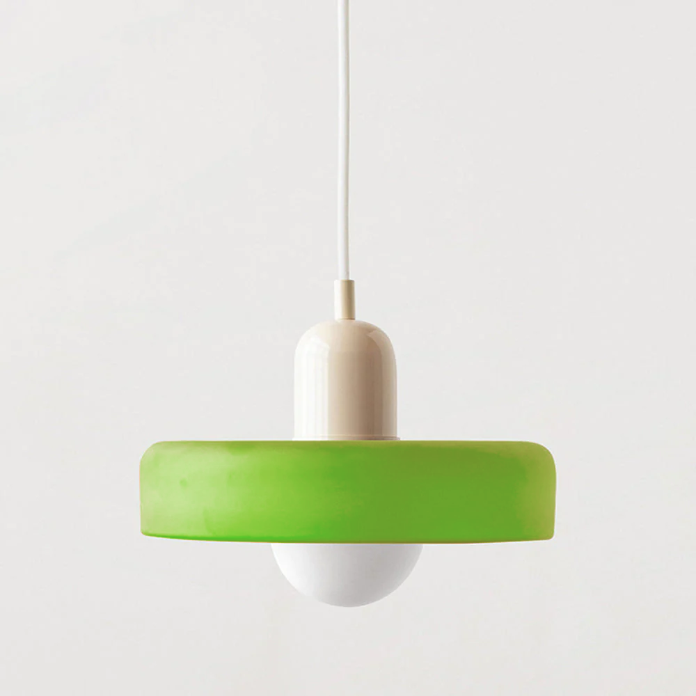 Hanglamp Van Gekleurd Glas In Retro Stijl