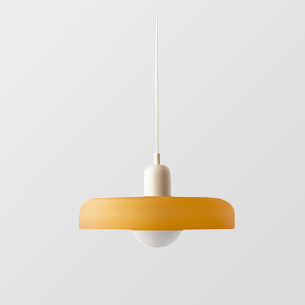 Hanglamp Van Gekleurd Glas In Retro Stijl