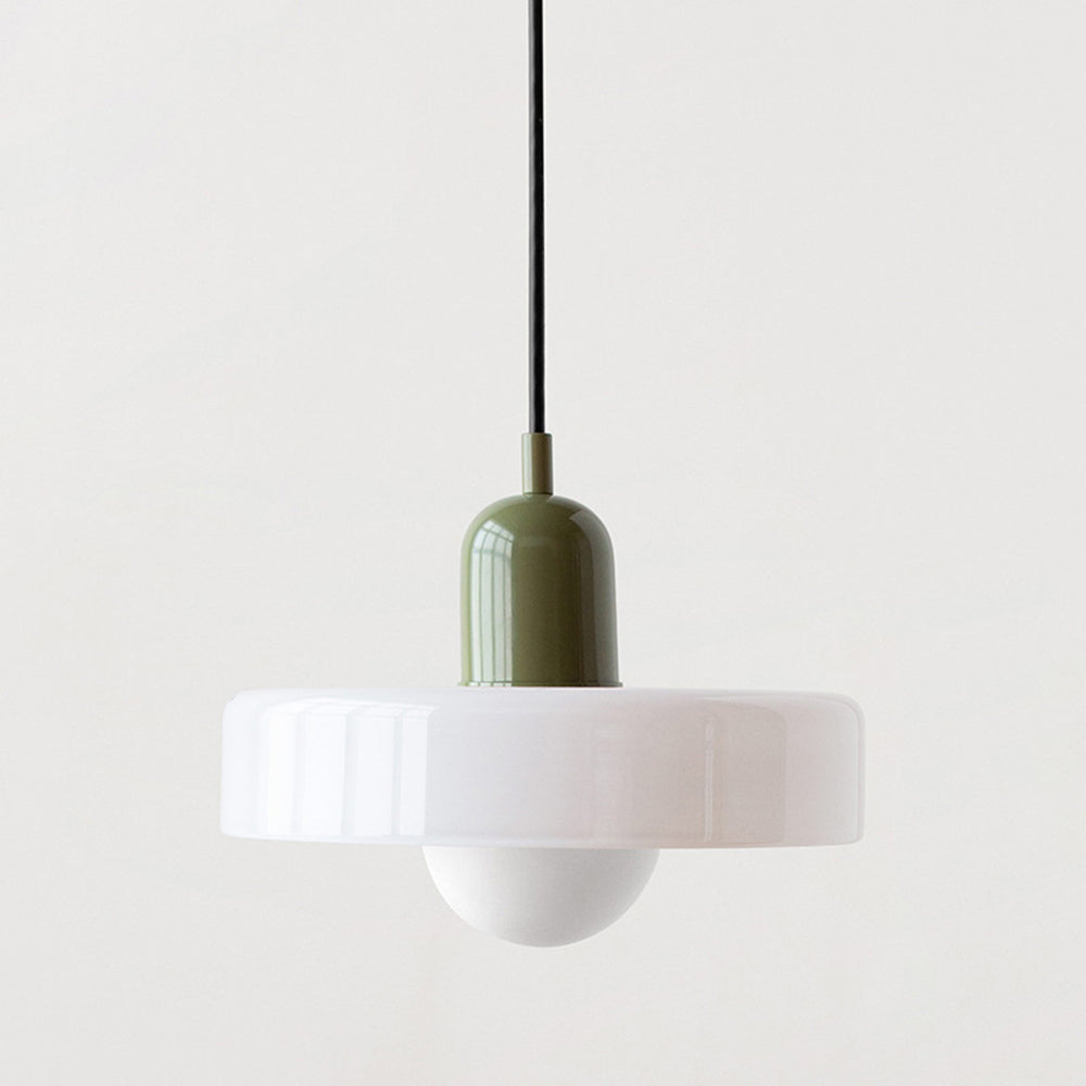Hanglamp Van Gekleurd Glas In Retro Stijl