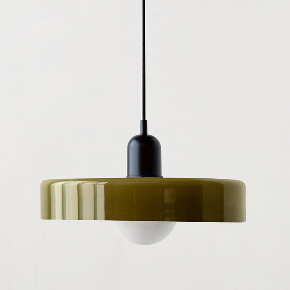 Hanglamp Van Gekleurd Glas In Retro Stijl