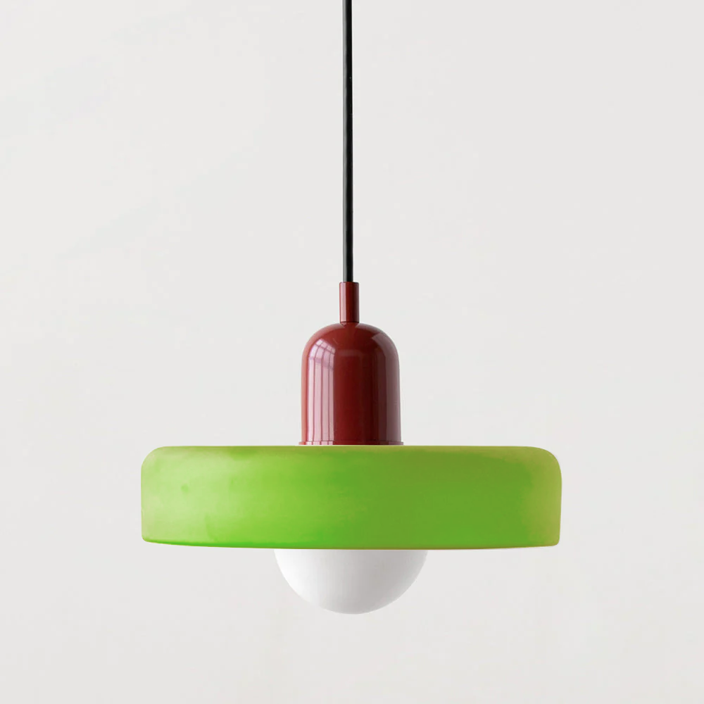 Hanglamp Van Gekleurd Glas In Retro Stijl