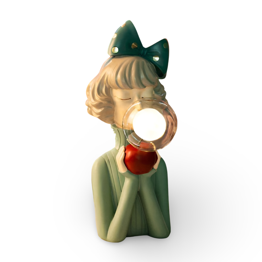 Decoratieve Tafellamp Met Meisjesfiguur En Glazen Bol