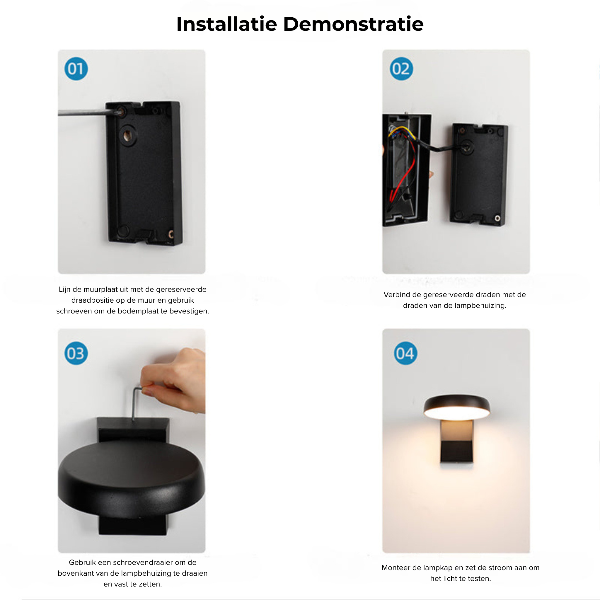 Moderne Buitenlamp Met LED En Bewegingssensor