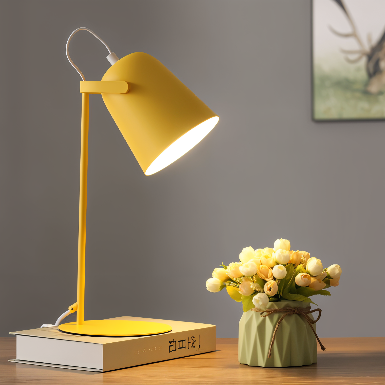 Scandinavische Tafellamp In Macaron Stijl Met Verstelbare Kap