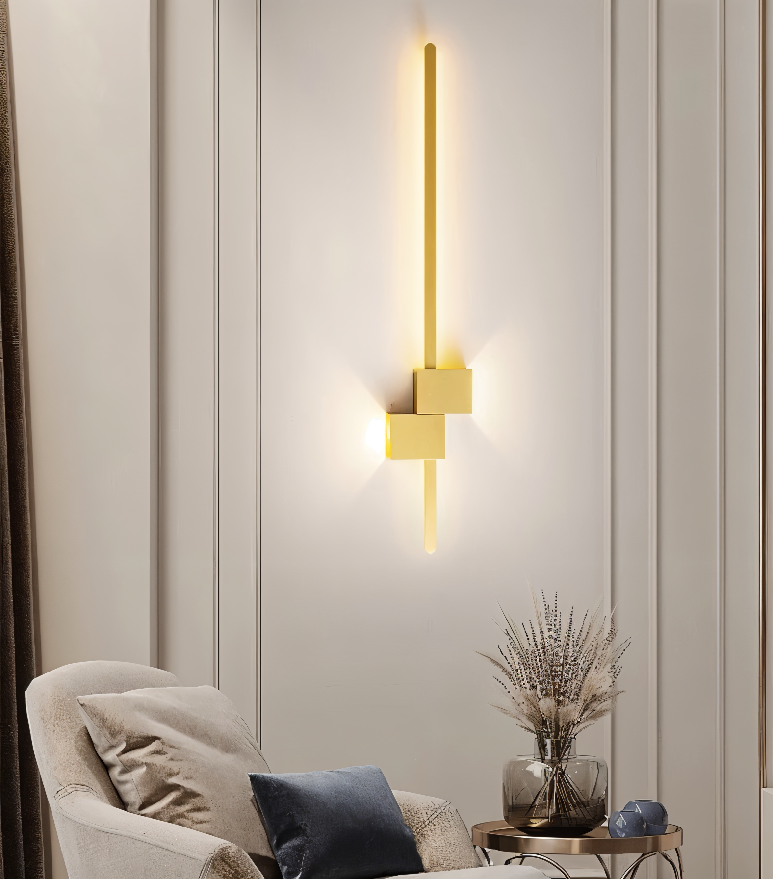 Minimalistische Lange LED Wandlamp In Strak Design