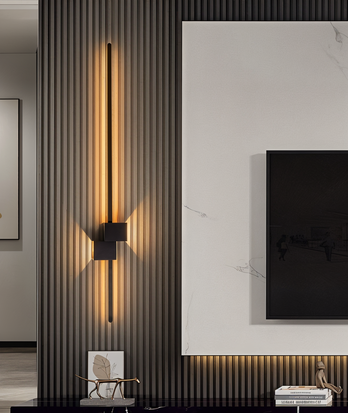 Minimalistische Lange LED Wandlamp In Strak Design
