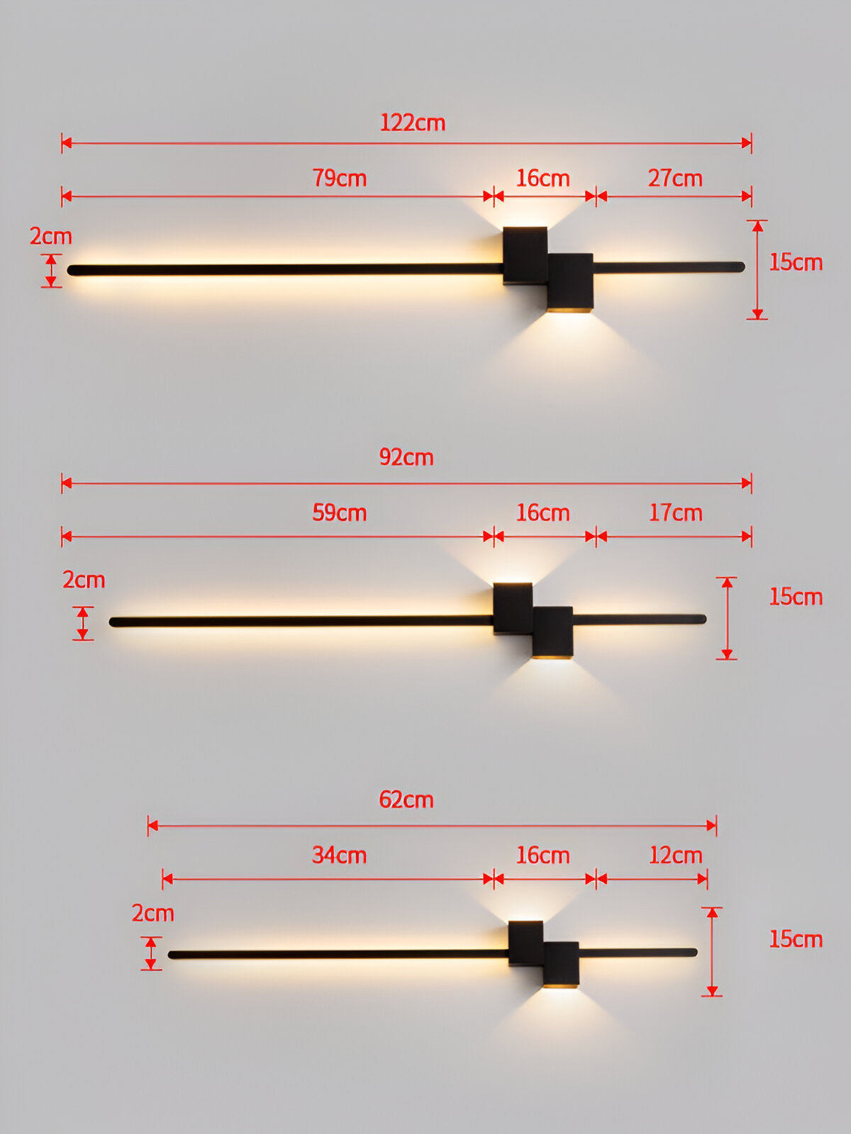 Minimalistische Lange LED Wandlamp In Strak Design