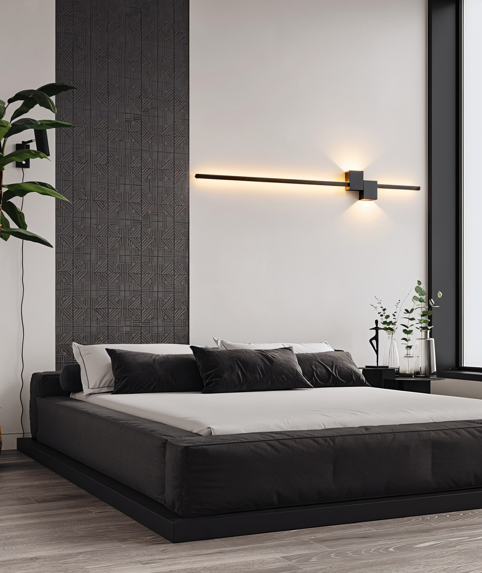 Minimalistische Lange LED Wandlamp In Strak Design