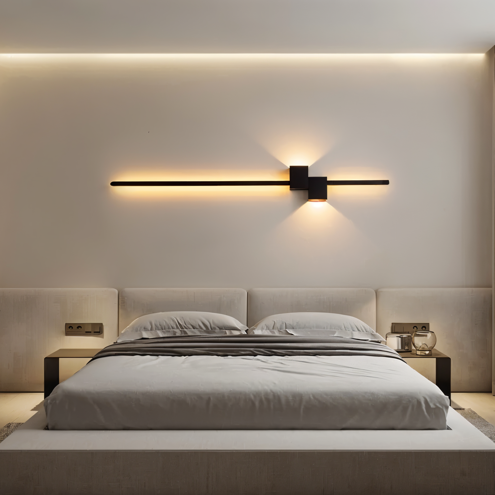 Minimalistische Lange LED Wandlamp In Strak Design