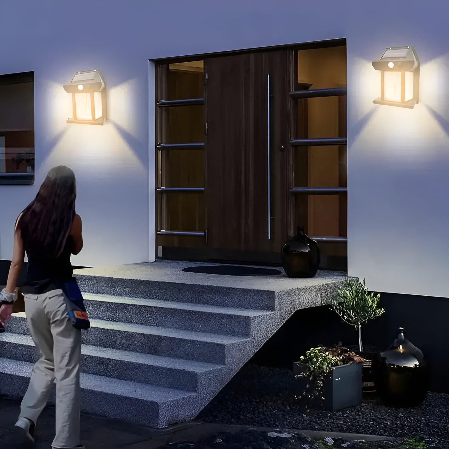 Solar Wandlamp Met Bewegingssensor In Klassiek Design