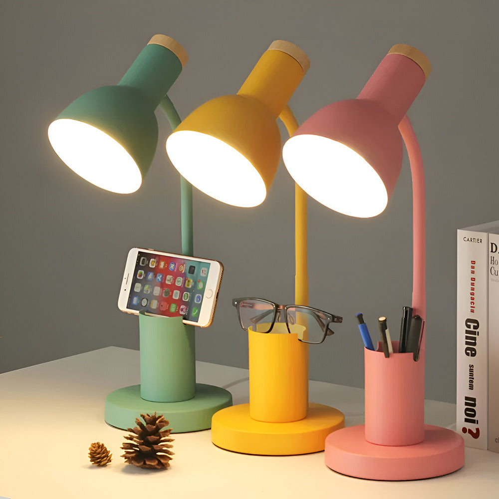 Scandinavische LED Bureaulamp Met Pennenhouder