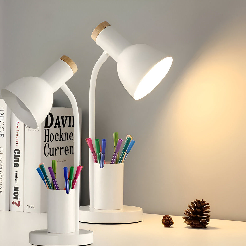 Scandinavische LED Bureaulamp Met Pennenhouder