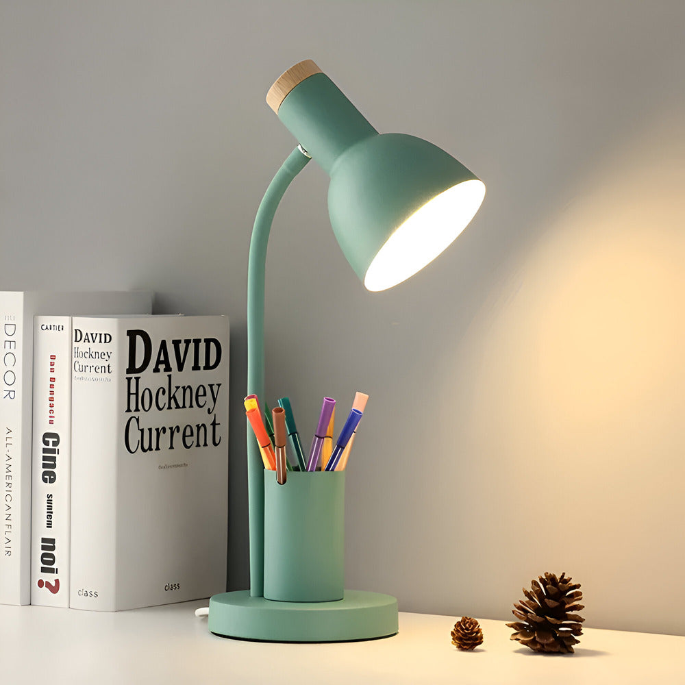 Scandinavische LED Bureaulamp Met Pennenhouder